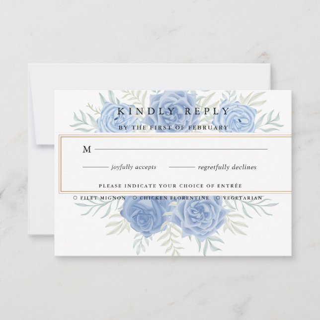 Placa RSVP de Escolha de Refeição do Inverno (Frente)