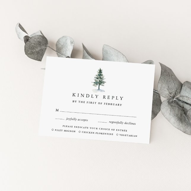 Placa RSVP de Escolha de Refeição em Grove de Made (Criador carregado)