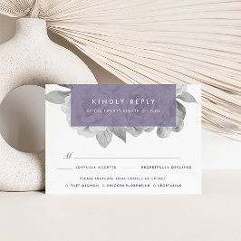 Placa RSVP de Escolha de Refeição Floral da Vintag