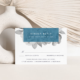 Placa RSVP de Escolha de Refeição Floral da Vintag