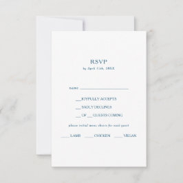 Placa RSVP de Escolha do Menu de Aquarela do Ocean