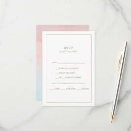 Placa RSVP de Escolha do Menu de Aquarela Sunset S