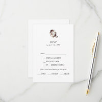 Placa RSVP de Escolha do Menu Floral do Burgundy B