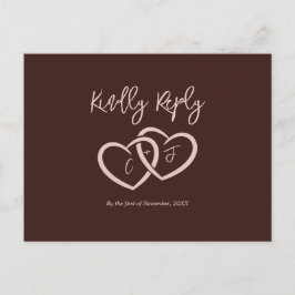 Placa RSVP de Escolha do Menu Vermelho Elegante 2