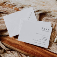 Placa RSVP de Escolha Horizontal Minimalista Moder
