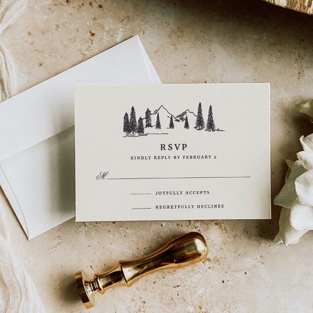 Placa RSVP de Esquema Montanhês (Criador carregado)