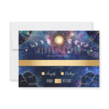 Placa RSVP de Fase da Lua Celestial
