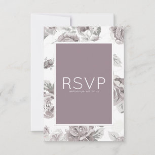 Placa RSVP de festa de noivado rosa Dusty rosa