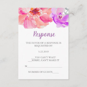 Placa RSVP de Flor de Água