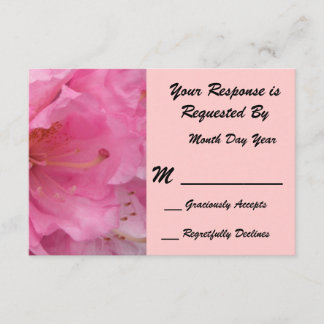 Placa RSVP de Flor Rosa