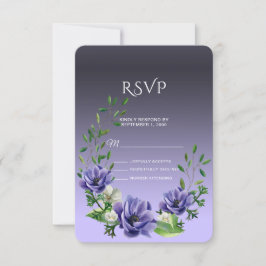 Placa RSVP de Flores Puras de Aquarela