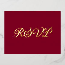 Placa RSVP de Foil Foil Co-Starring Elegante Burgu