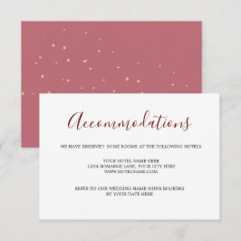 Placa RSVP de gabinete Dourado rosa