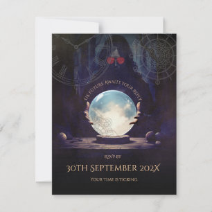 Placa RSVP de Halloween do Fortune Teller