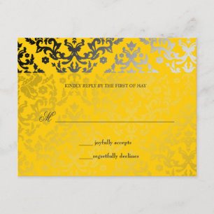 Placa RSVP de Jaqueta amarela Damask 311-Dazzling