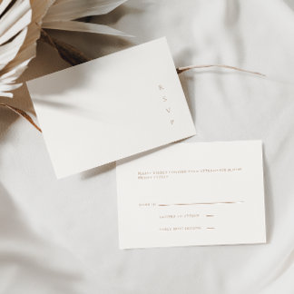 Placa RSVP de Marfim minimalista moderna