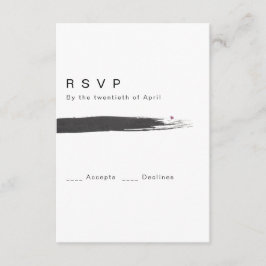 Placa RSVP de Pincel Moderno