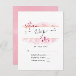 Placa RSVP de Quinceañera - Primavera Cherry Bloss