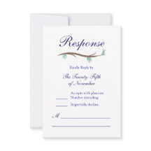 Placa RSVP de Ramais Românticos de Árvore de Neve 