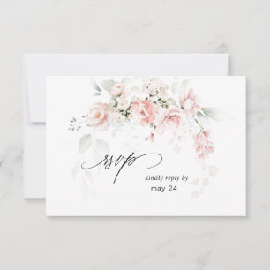 Placa RSVP de Refeição Floral e Eucalyptus Cor-de-