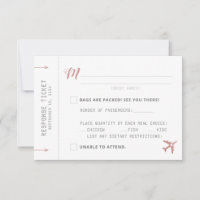 Placa RSVP de Resposta de Bilhete de Plano de Pass