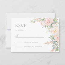 Placa RSVP de Resposta de Casamento Floral de Blus