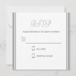 Placa RSVP de Resposta de Cinza Pálida