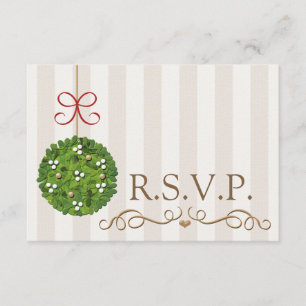 PLACA RSVP DE RESPOSTA DE MISTLETOE
