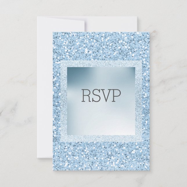 Placa RSVP de Resposta do Glitter e do Shimmer Nov (Frente)