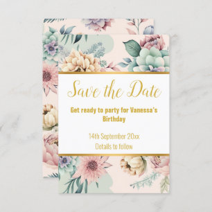 PLACA RSVP DE RESPOSTA FLORAL DO PRIMAVERA PINK EL