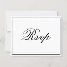 Placa RSVP de Script Elegante
