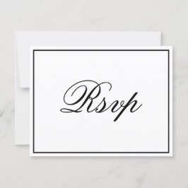 Placa RSVP de Script Elegante