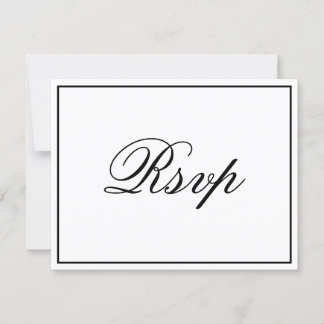 Placa RSVP de Script Elegante
