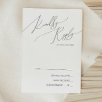 Placa RSVP de Script Minimalista Whimsical