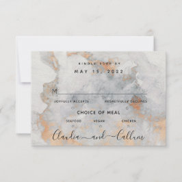 Placa RSVP de Seleção de Refeição do Casamento de 