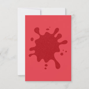 Placa RSVP de Splash Vermelho de Tomato Personaliz