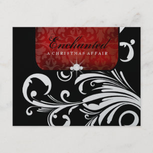 Placa RSVP de Swirls Vermelhas Encantadas com 311