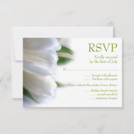 Placa RSVP de Tulipas Brancas