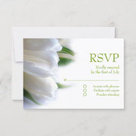 Placa RSVP de Tulipas Brancas