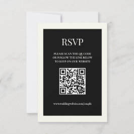 Placa RSVP Digital Preta e Branca 3,5x5