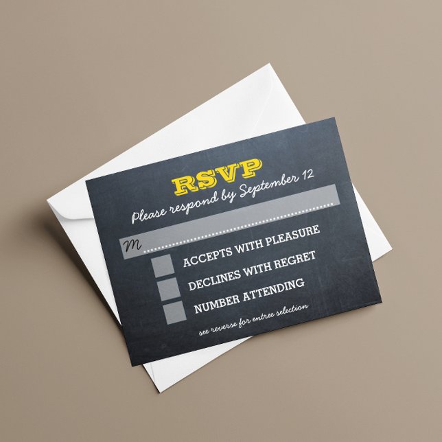 Placa RSVP do Bar Dourado Qualkboard Mitzvah com e (Criador carregado)