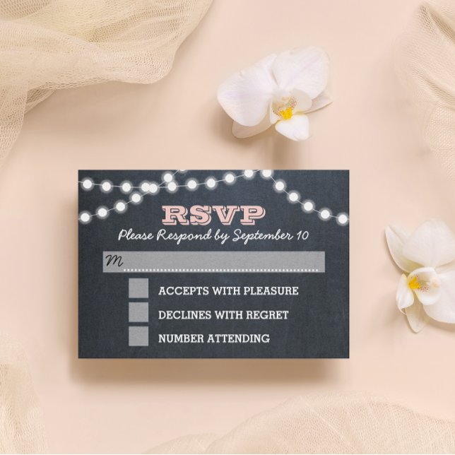 Placa RSVP do Bat Mitzvah, Luzes Rosa (Criador carregado)