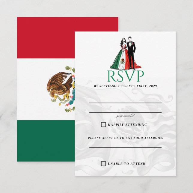 Placa RSVP do Casal México (Frente/Verso)