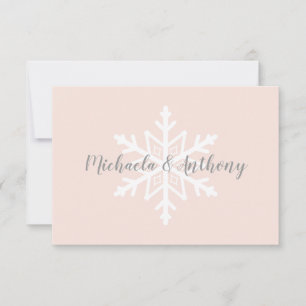 Placa RSVP do Casamento no inverno Snowflake da Ci