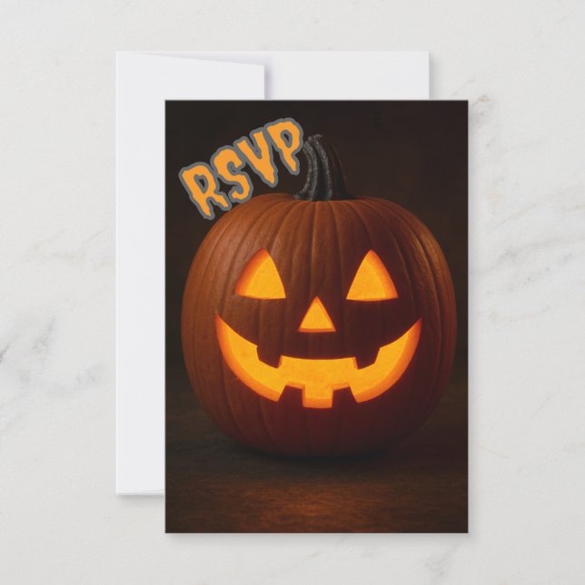 Placa RSVP do Halloween (Frente)