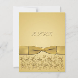 Placa RSVP Dourada RIBBON IMPRESSA