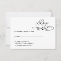 Placa RSVP Elegante formal
