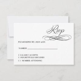 Placa RSVP Elegante formal