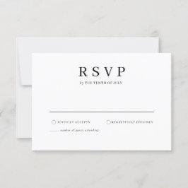 Placa RSVP Elegante minimalista