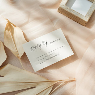 Placa RSVP Elegante minimalista